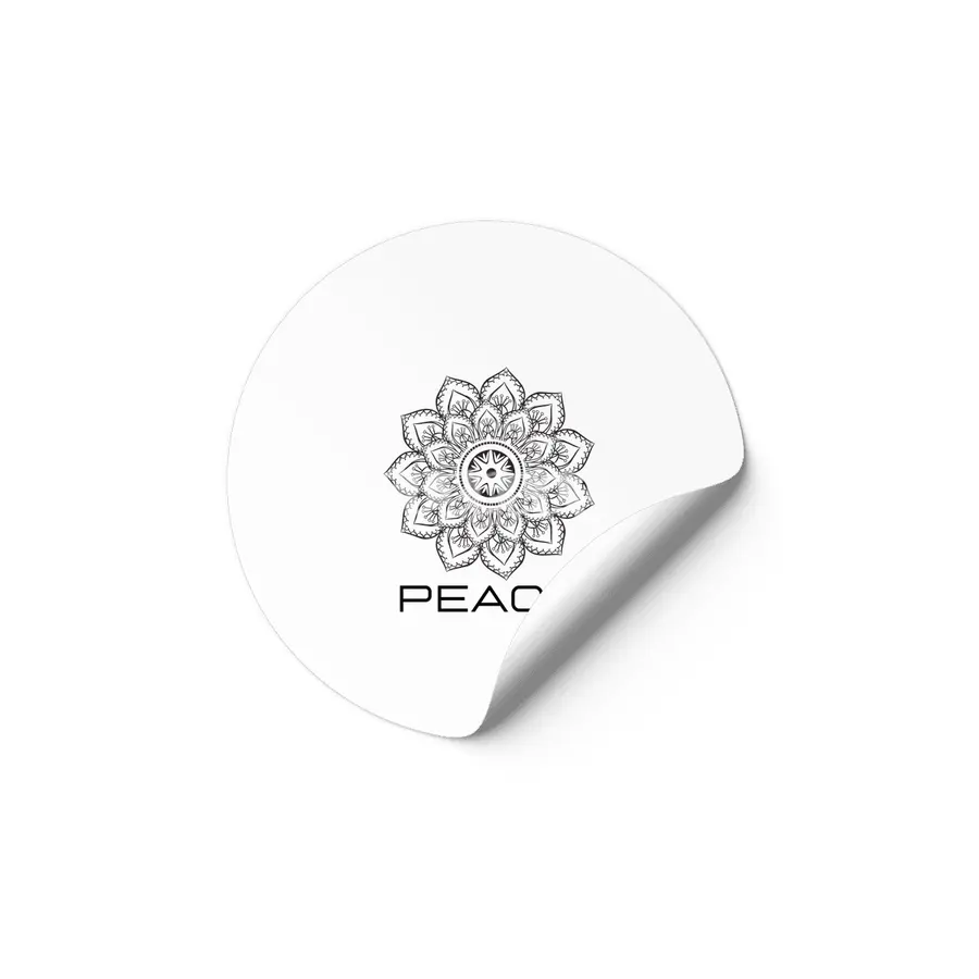 Peace Mandala | Yoga | Pilates | Rave | Floral Etiket