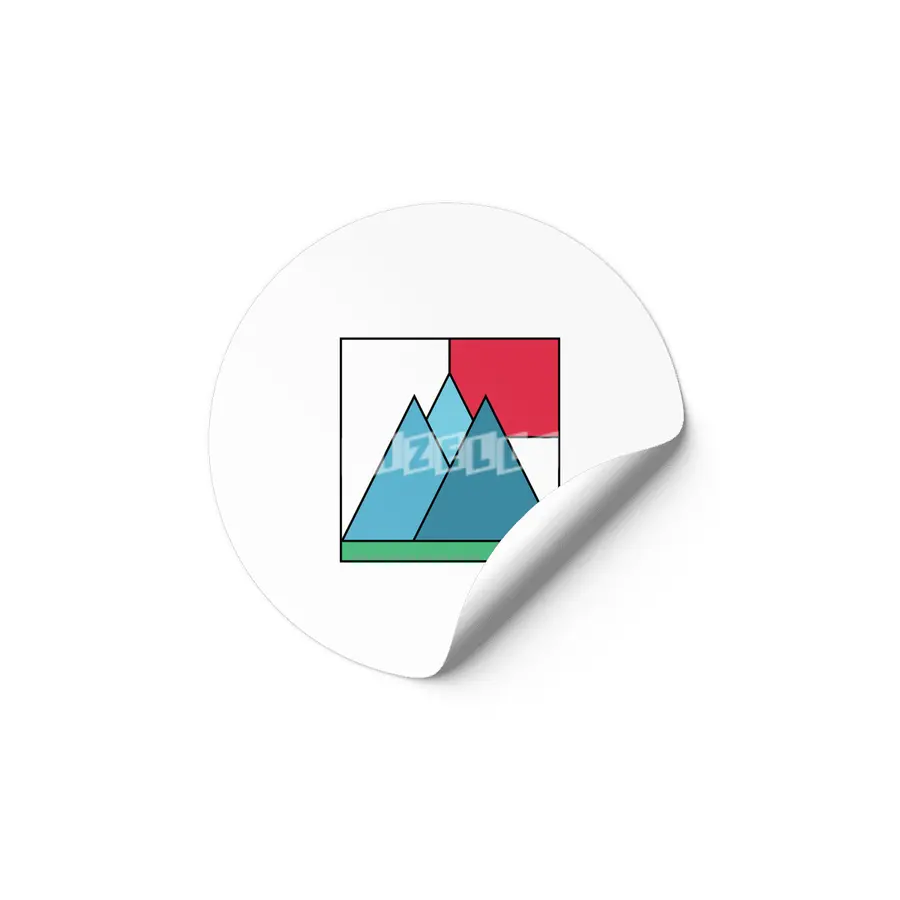 Simply mountains minimalistic nature design Etiket