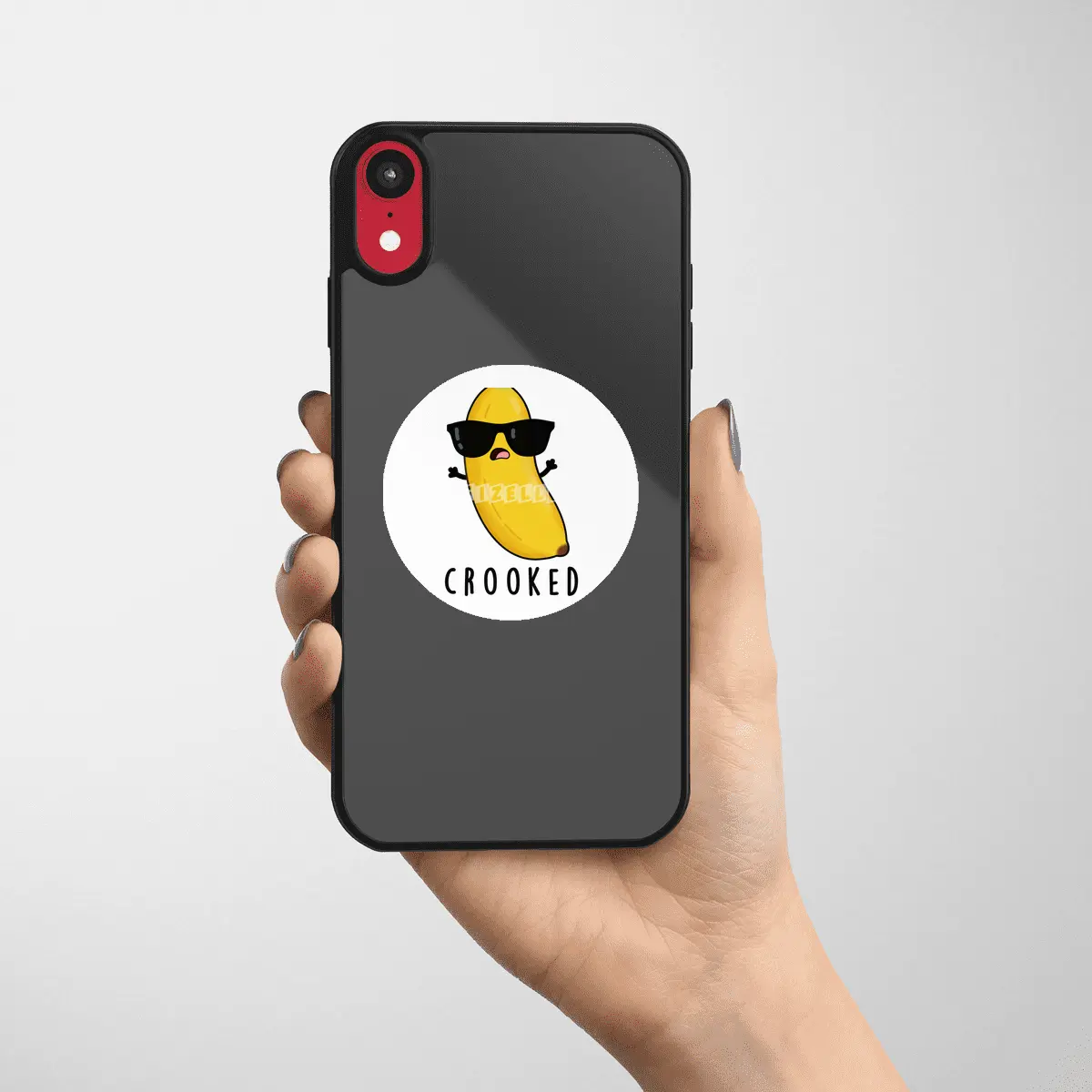 Crooked By Nature Cute Banana Pun Etiket