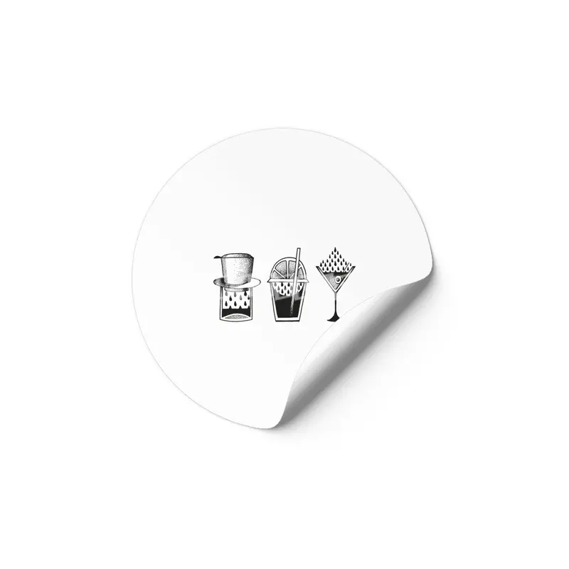 Morning coffee -Day fresh- Evening alco Etiket