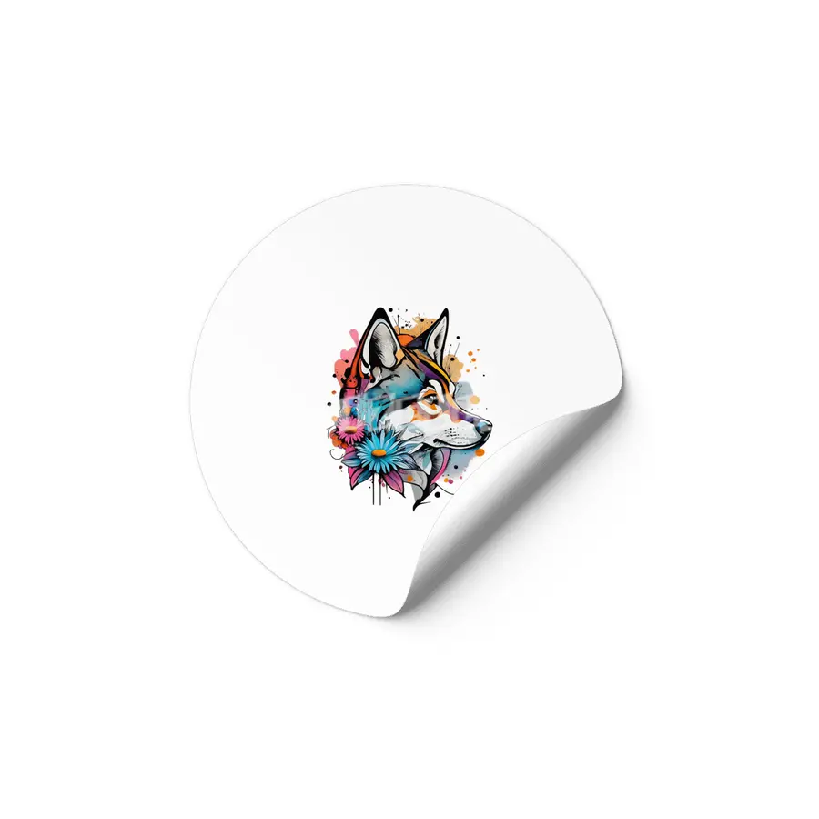 Charming Watercolor Dog Design for Dog Lovers Etiket