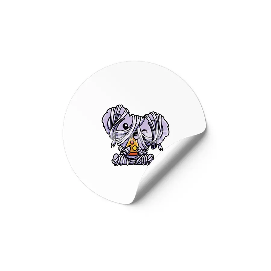 Cute Spooky Halloween Koala Bear as Mummy Costume Etiket