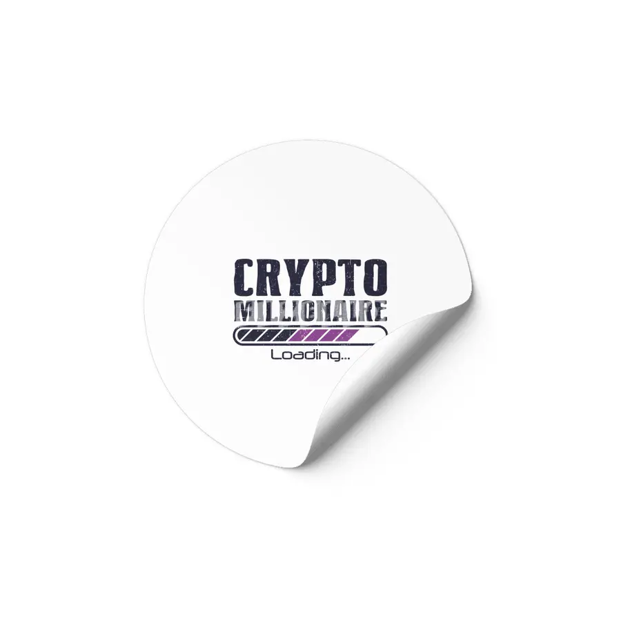 Crypto Millionaire Funny Bitcoin Crypto Etiket