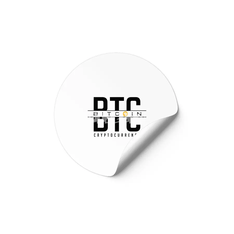 BTC; Bitcoin Cryptocurrency Etiket
