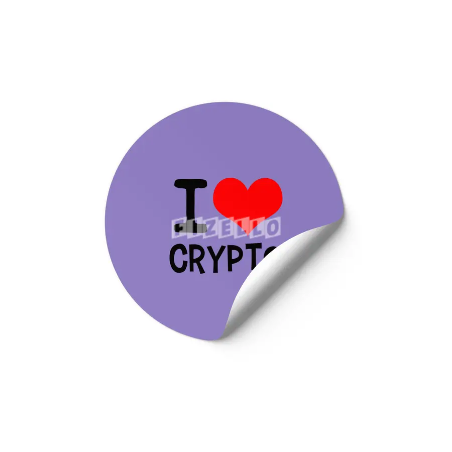 I Love Crypto Currency Etiket