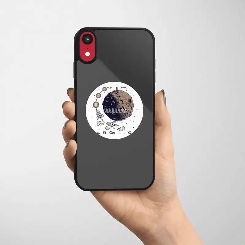 Bitcoin To The Moon Funny Crypto Cryptocurrency Etiket