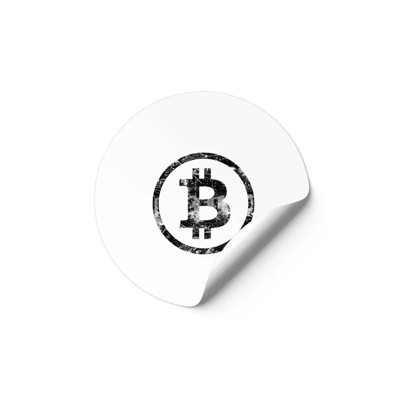 Bitcoin Vintage Crypto Cryptocurrency Gift Etiket