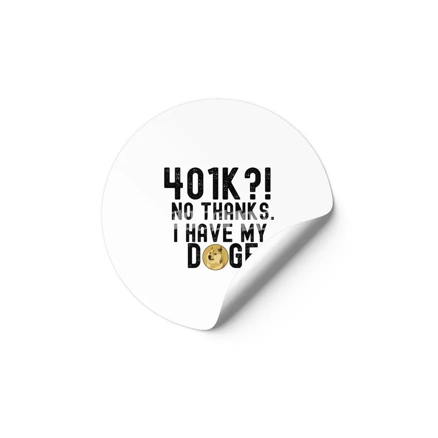 Dogecoin Hodl - Crypto Shirt Etiket