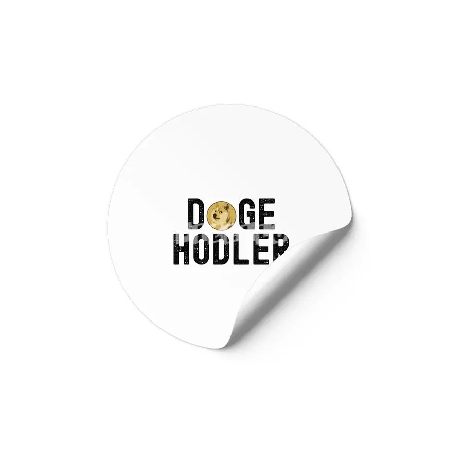 Dogecoin Hodl - Crypto Shirt Etiket