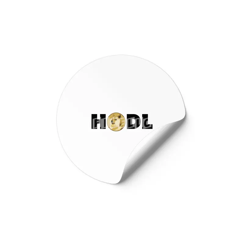 Dogecoin Hodl - Crypto Shirt Etiket