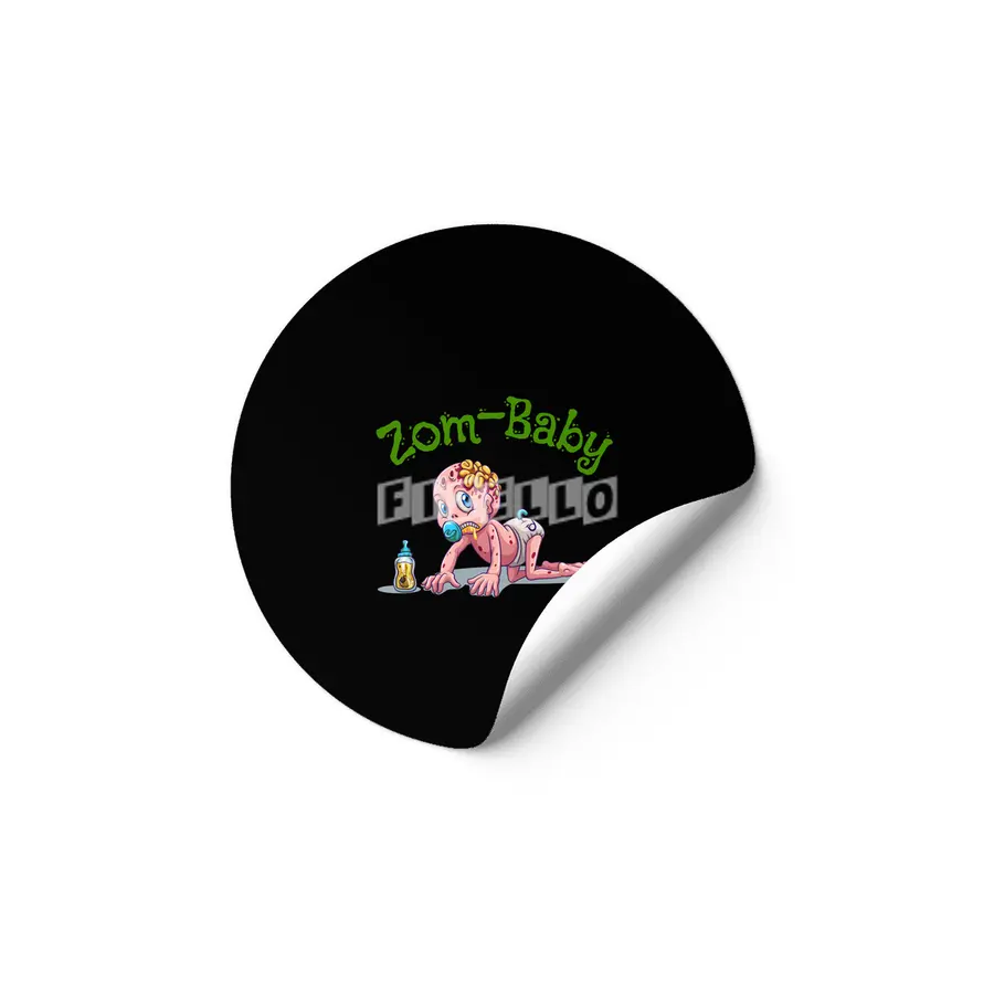 "Zom-Baby" Zombie Baby Design Etiket
