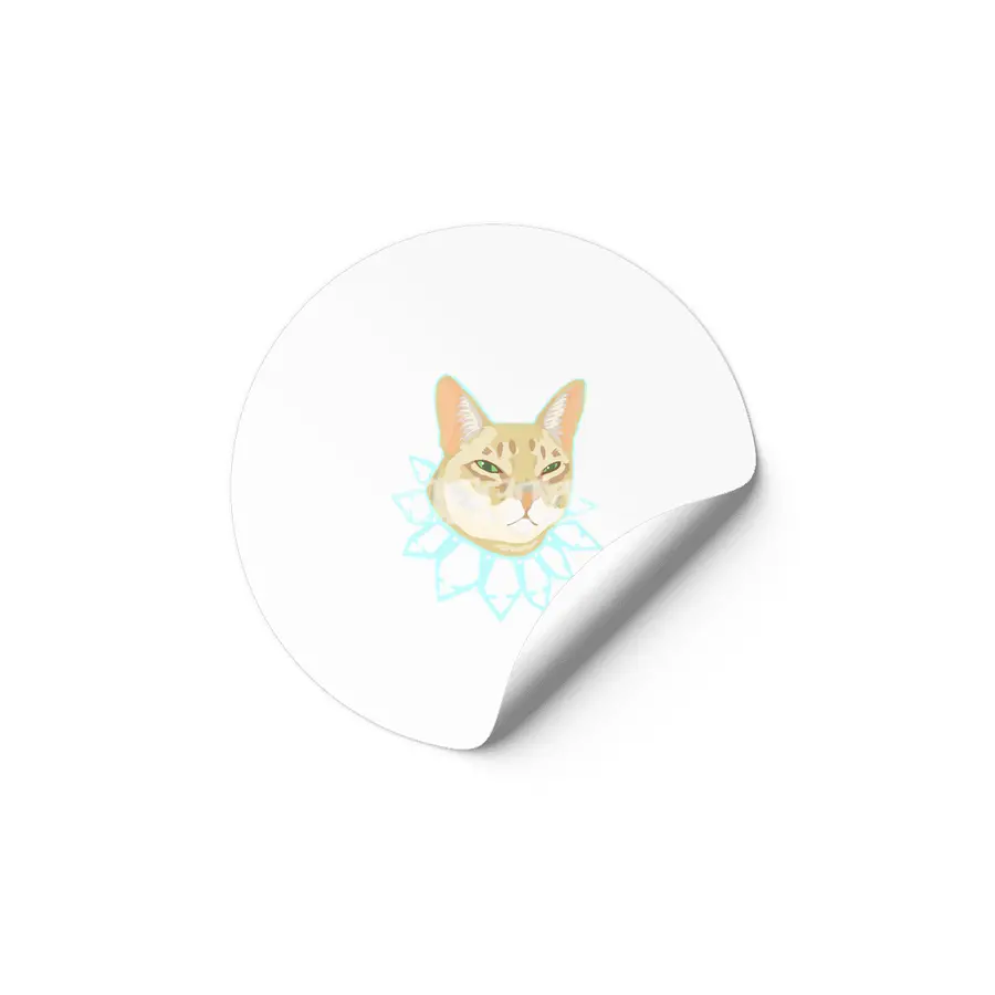Cool Singapura Cat - Natural  Etiket
