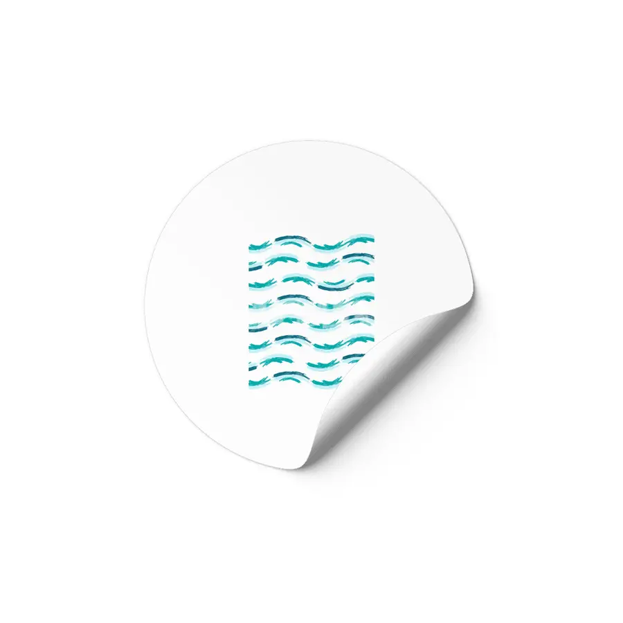 Blue Sea Waves Pattern-Enjoy Summer And Salt Life Etiket