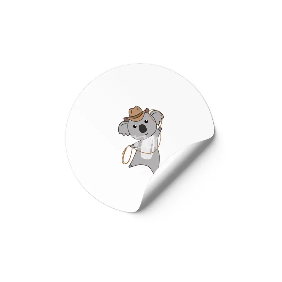 Cowboy Koala Koalas Koala Bear Western Australia Etiket