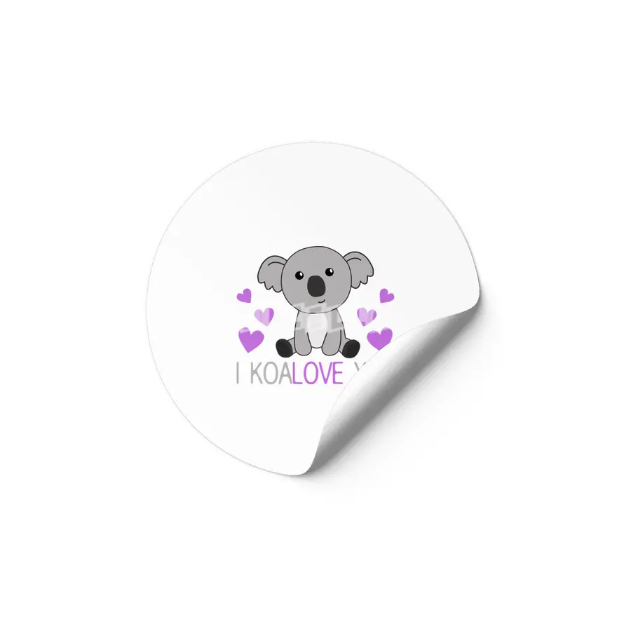 I Koalove You Cute Koala With Hearts Cute Animals Etiket