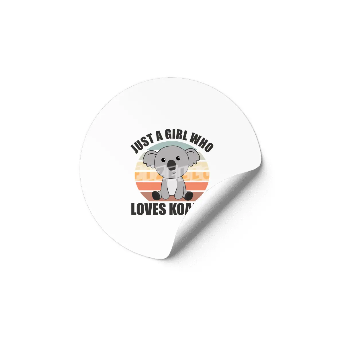 Just A Girl Who Loves Koalas Cute Koala Bear Etiket