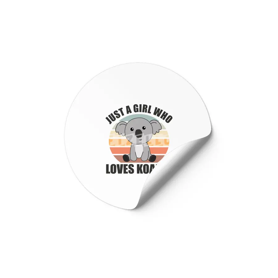 Just A Girl Who Loves Koalas Cute Koala Bear Etiket