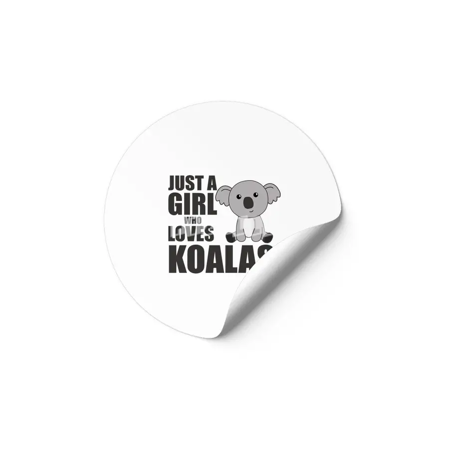 Just A Girl Who Loves Koalas Cute Koala Bear Etiket