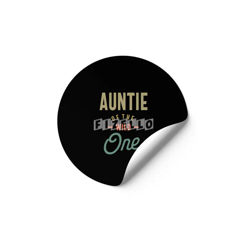 Auntie Of The Wild One - Aunt Gift Etiket