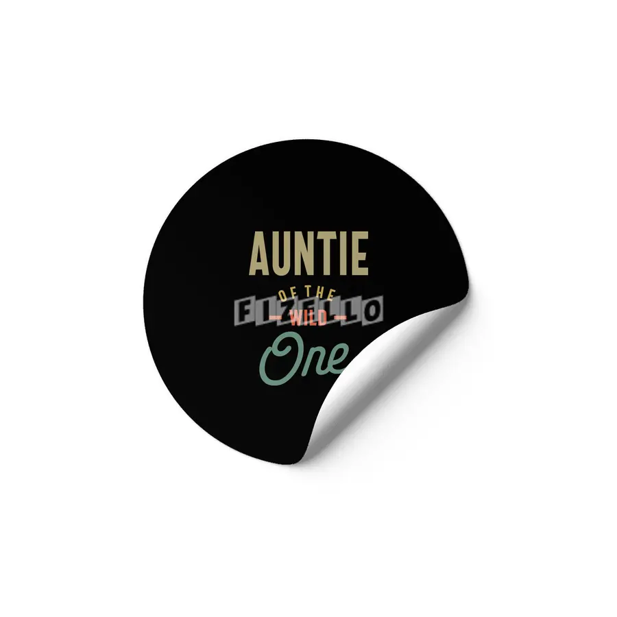 Auntie Of The Wild One - Aunt Gift Etiket