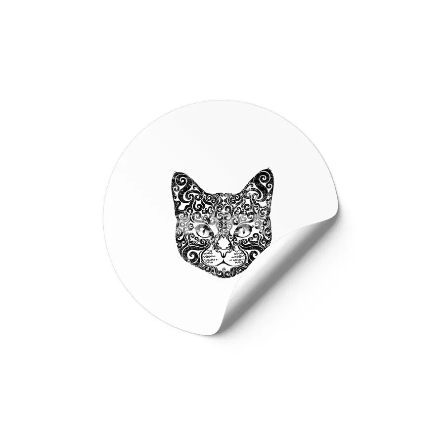 Swirly Cat Etiket