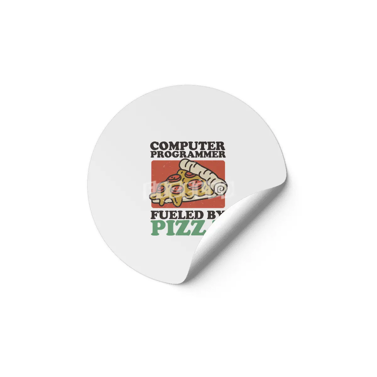 Computer Programmer Fueled By Pizza Etiket