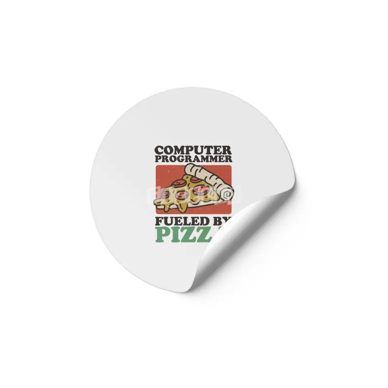 Computer Programmer Fueled By Pizza Etiket