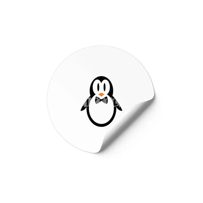 bow tie penguin cute cartoon animal character Etiket