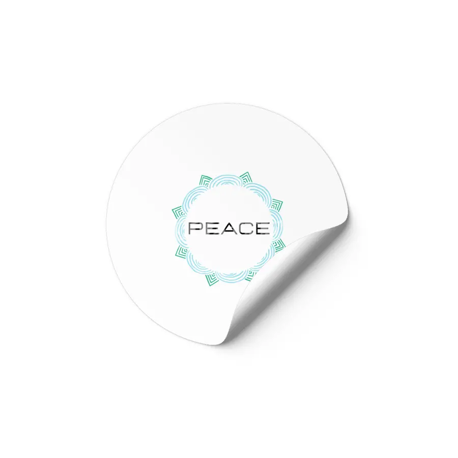 Peace Mandala | Yoga | Pilates | Rave | Floral Etiket