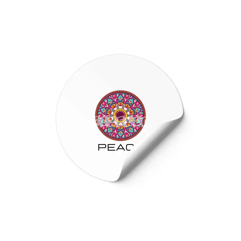 Peace Mandala | Yoga | Pilates | Rave | Floral Etiket