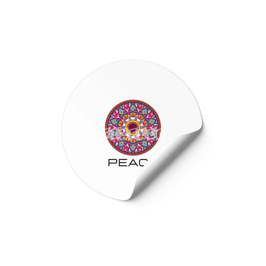 Peace Mandala | Yoga | Pilates | Rave | Floral Etiket