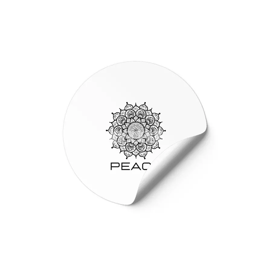 Peace Mandala | Yoga | Pilates | Rave | Floral Etiket