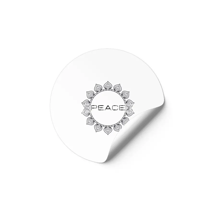 Peace Mandala | Yoga | Pilates | Rave | Floral Etiket