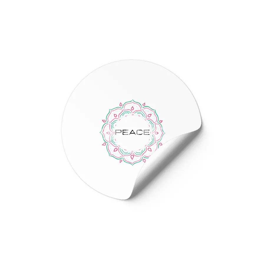 Peace Mandala | Yoga | Pilates | Rave | Floral Etiket