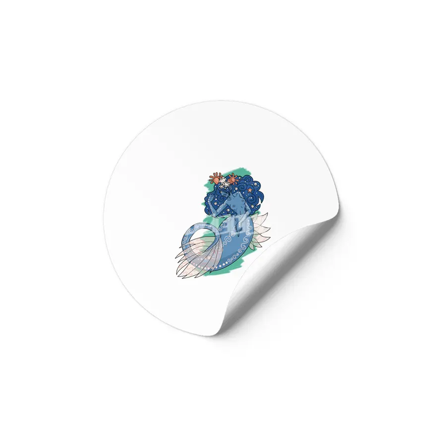 Mermaid Grabs Back Etiket