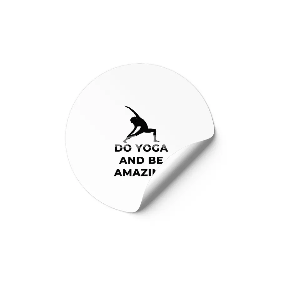 Be Amazing Yoga Cute Funny Etiket