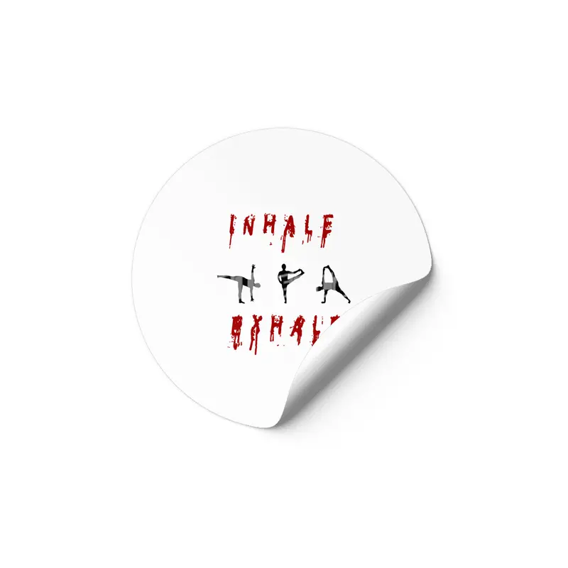inhale and exhale yoga design Etiket