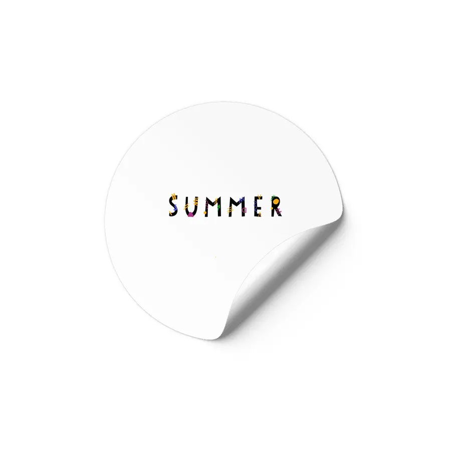 Summer colourful lettering Etiket