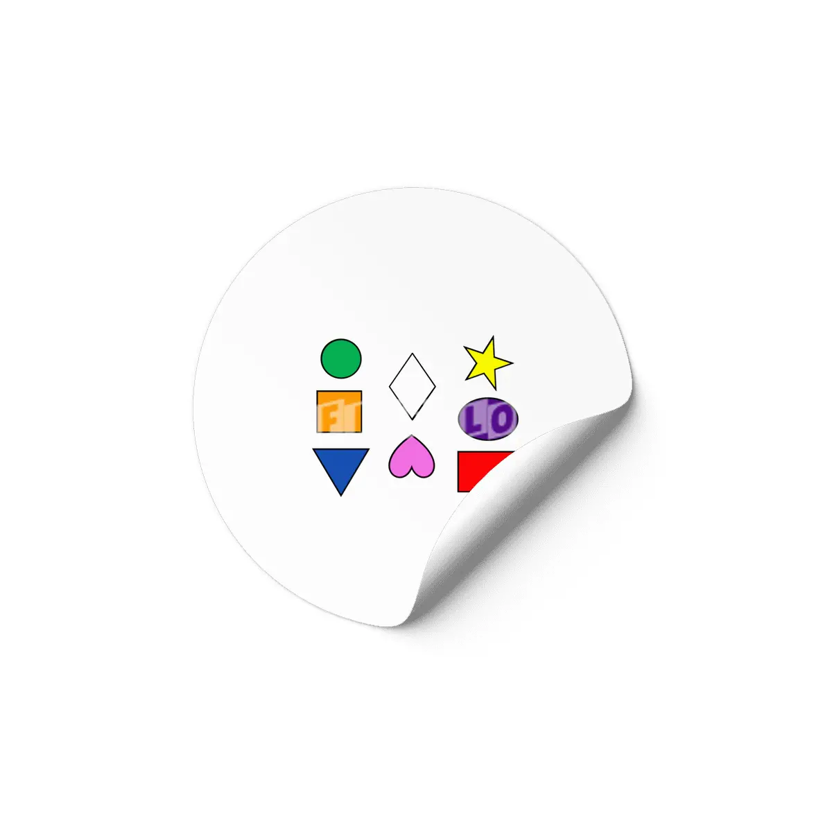 Learn with Colorful Shapes Etiket