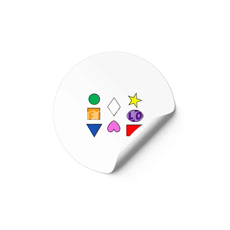 Learn with Colorful Shapes Etiket