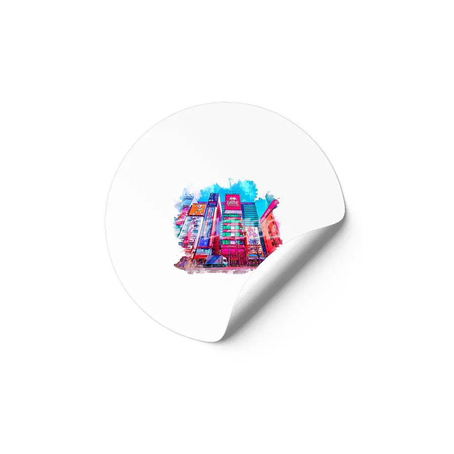 Japan Colorful Street city Etiket