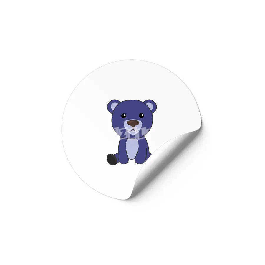 Blue Bear Colorful Bears Cute Animals Teddy Bears Etiket
