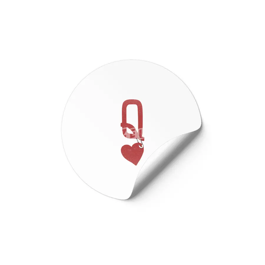 Queen Of Hearts Poker Etiket