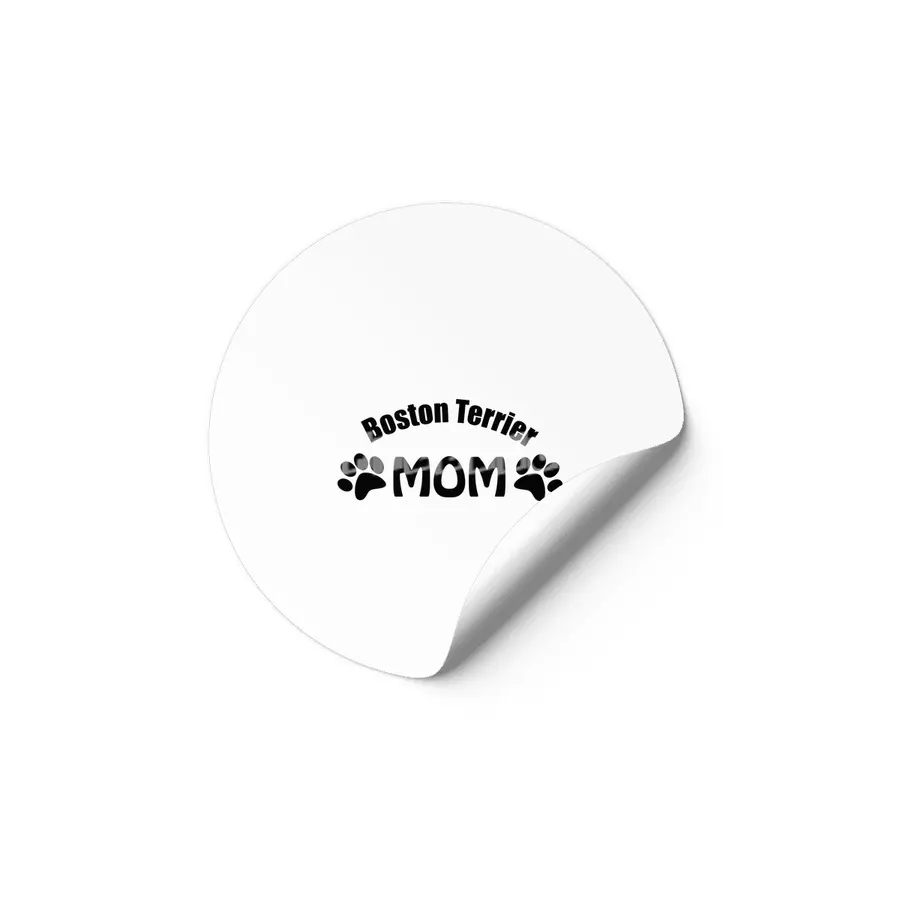 Boston Terrier Mom Etiket