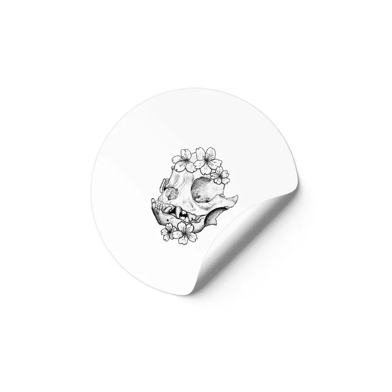 Boston Terrier Skull Etiket