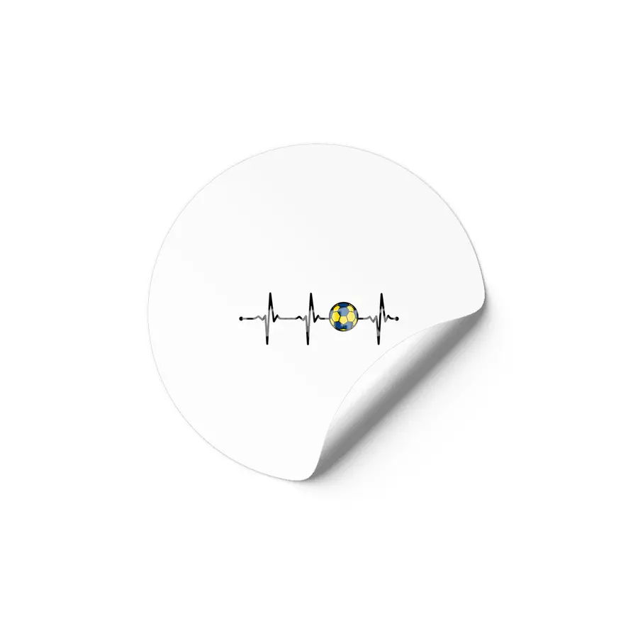 Handball Ball Ecg Minimalist Heartbeat Pulse Bv Etiket