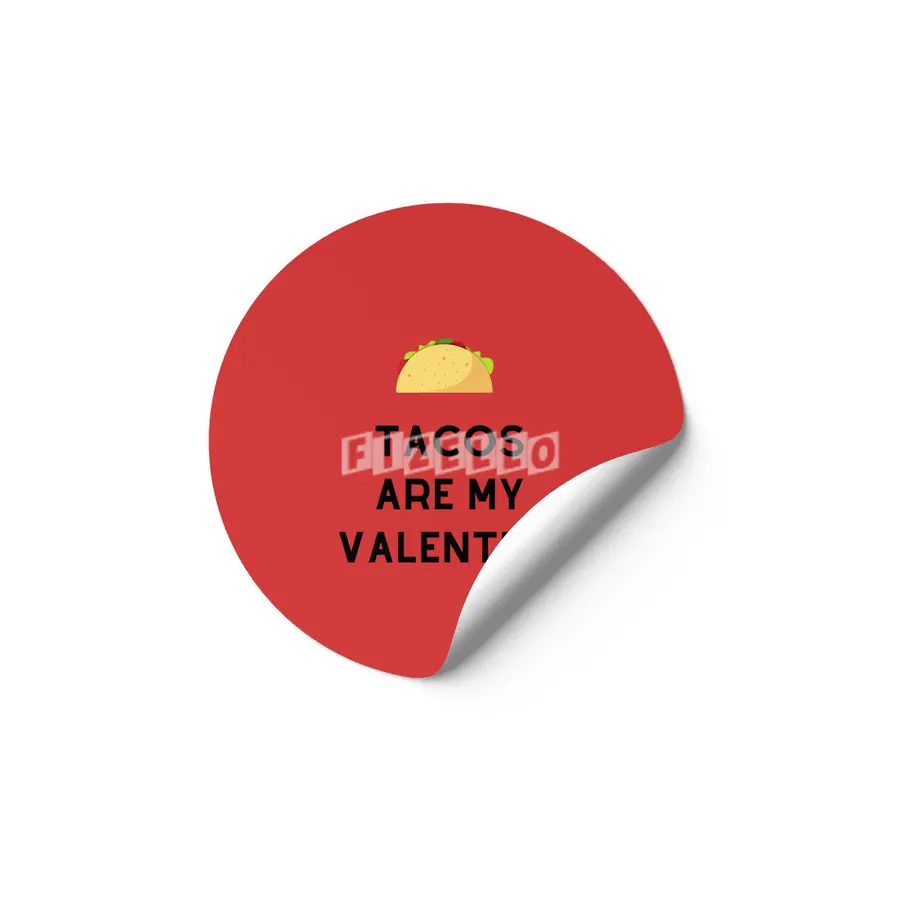 Tacos are my valentine Etiket