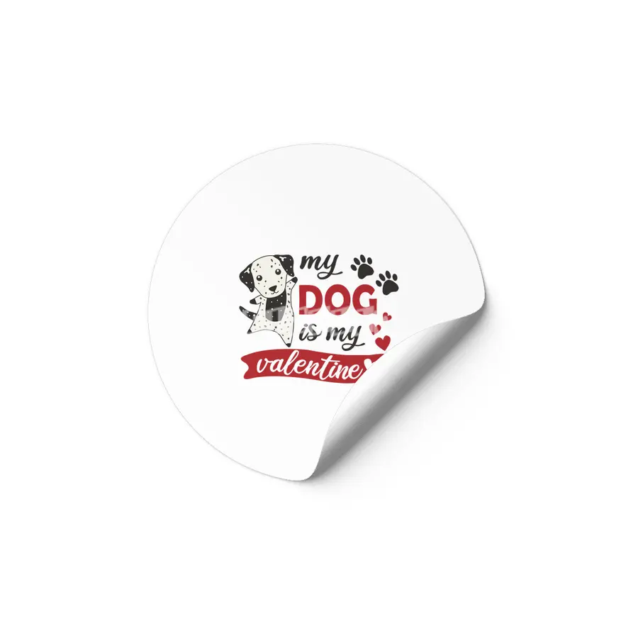 Dalmatian Valentine's Day - My Dog Is My Valentine Etiket