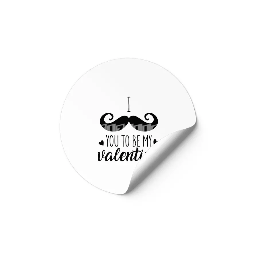 I Moustache You To Be My Valentine Etiket