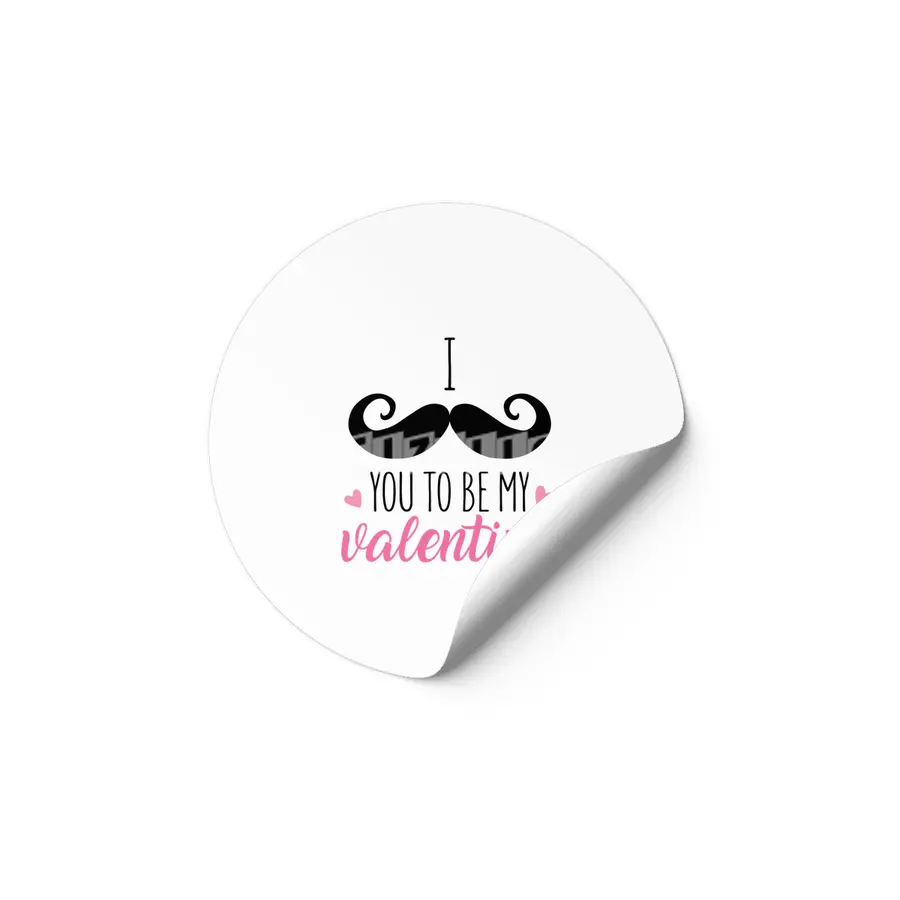 I Moustache You To Be My Valentine Etiket